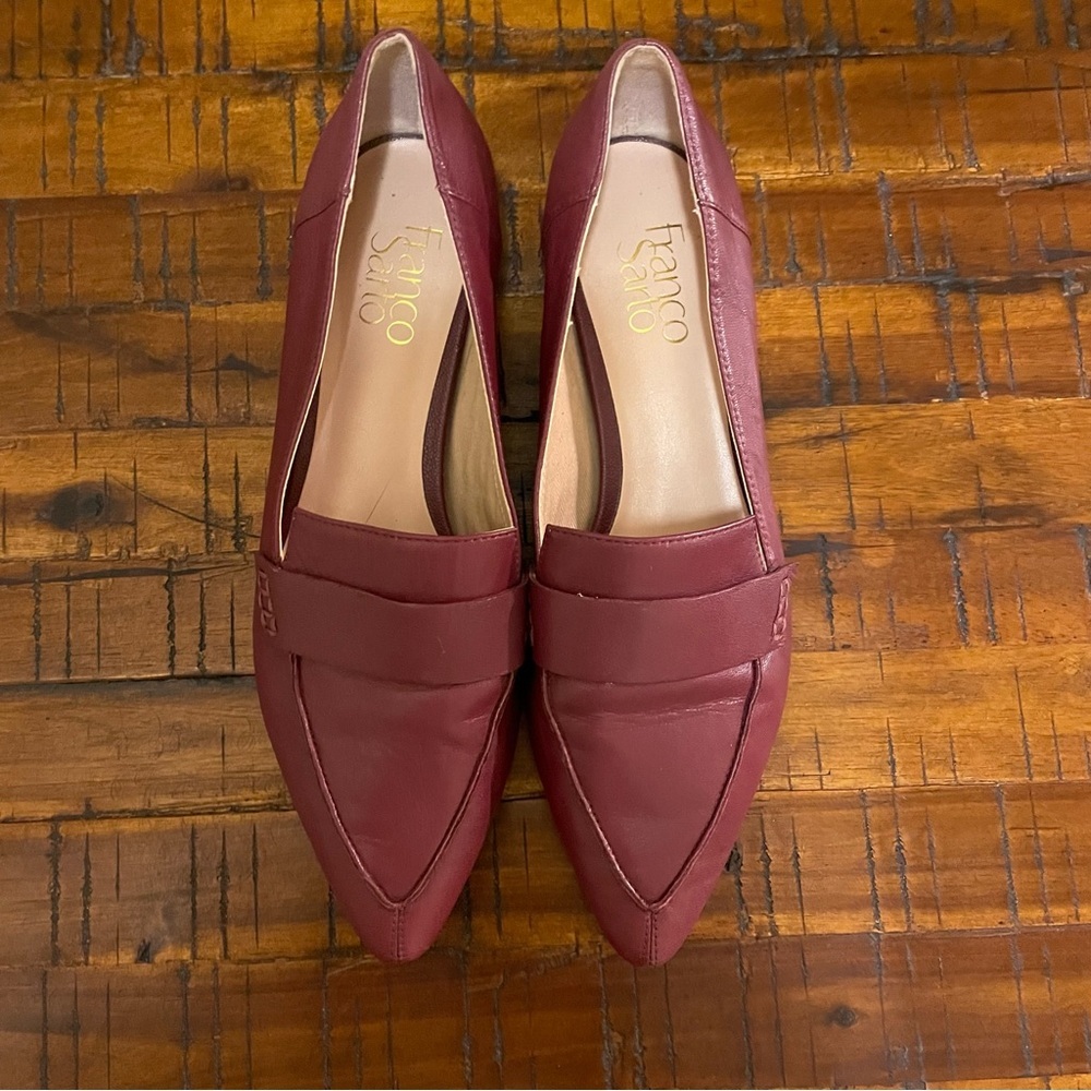 Franco Sarto Red Flats Modern Loafers